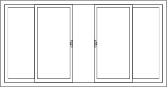 4 Panel Sliding Patio Door