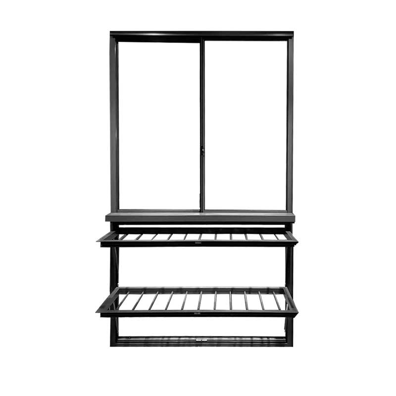 Broken Bridge 3 Tracks Sliding Windows with Outward Gauze Mesh