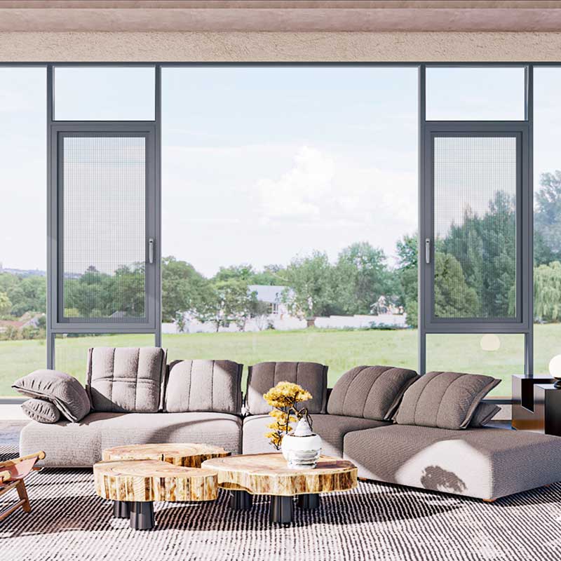 Seamless Welded Broken Bridge double Inswing Casement Windows